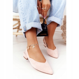 S.Barski Ballerines En Daim À Talons Hauts S. Barski Rose 3
