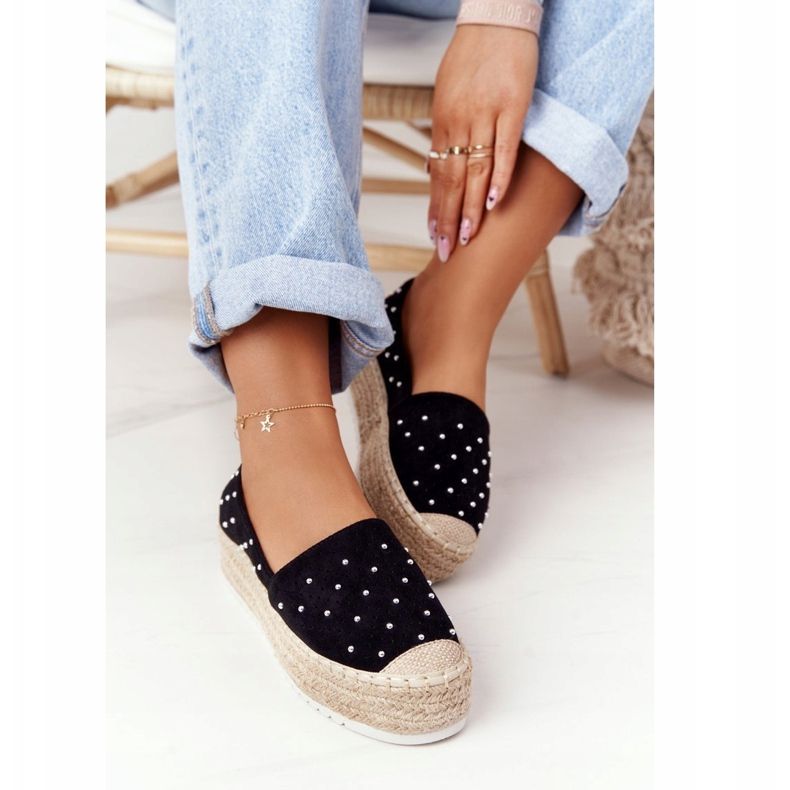 S.Barski Espadrilles Sur La Plateforme De Paille S. Bararski Noir le noir 2