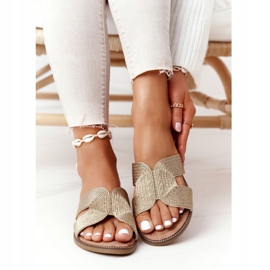 S.Barski Chaussons Élégants pour Femmes S. Barski Or beige doré 1