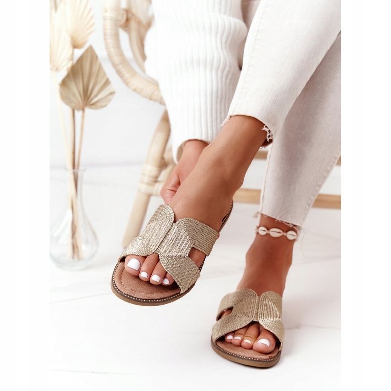 S.Barski Chaussons Élégants pour Femmes S. Barski Or beige doré 2