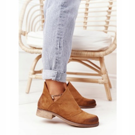 PS1 Boots femme à découpes Camel Hillary brun 4