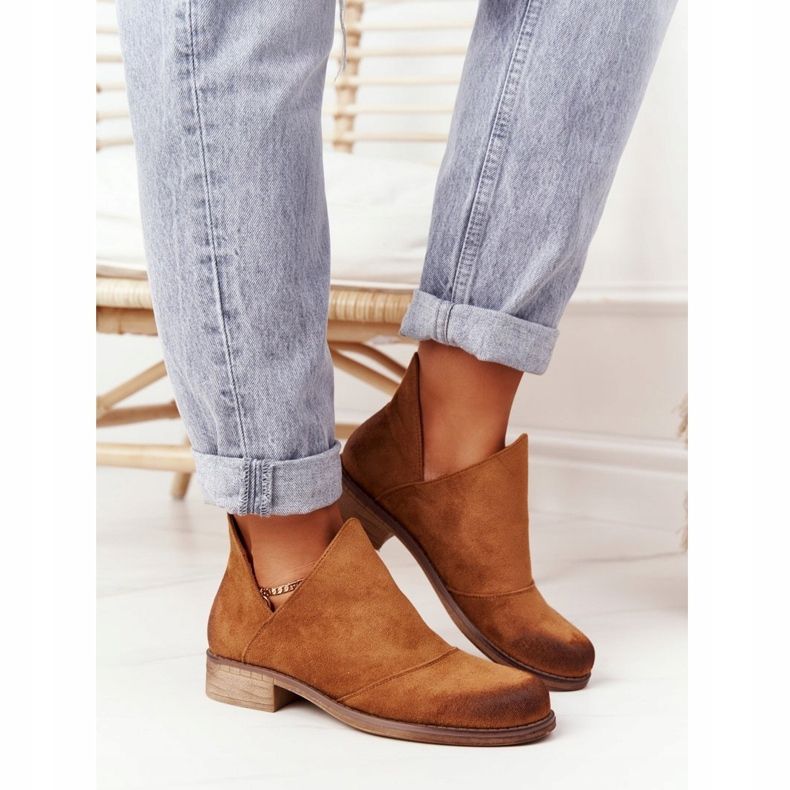 PS1 Boots femme à découpes Camel Hillary brun 1