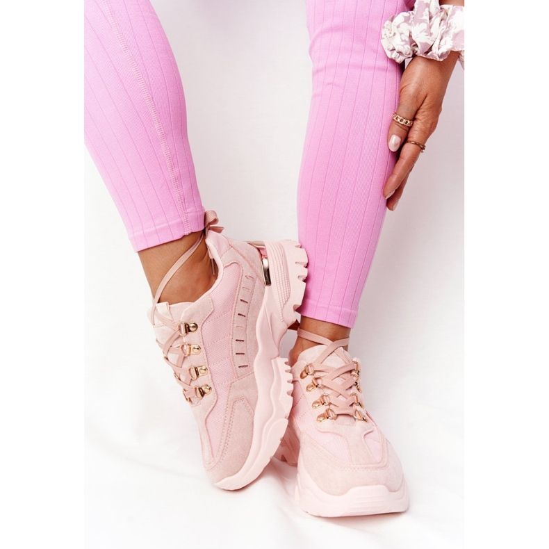 PS1 Sneakers Femme Grande Semelle Rose Good Mood 1
