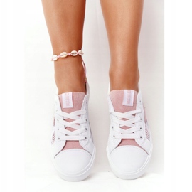 Baskets Femme Avec Mesh Big Star DD274688 Blanc-Rose blanche 1