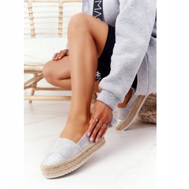 S.Barski Espadrilles Sur La Paille Plateforme S. Barski Gris beige 2