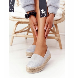 S.Barski Espadrilles Sur La Paille Plateforme S. Barski Gris beige 1