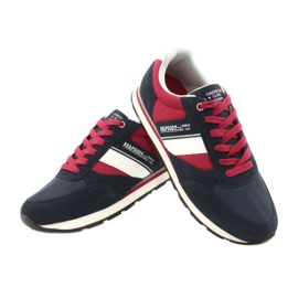 Chaussures de sport pour hommes American club RH14 blanc rouge bleu marine 4