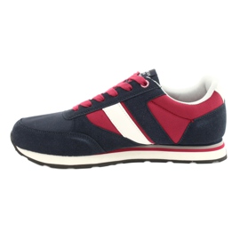 Chaussures de sport pour hommes American club RH14 blanche rouge bleu marin 1