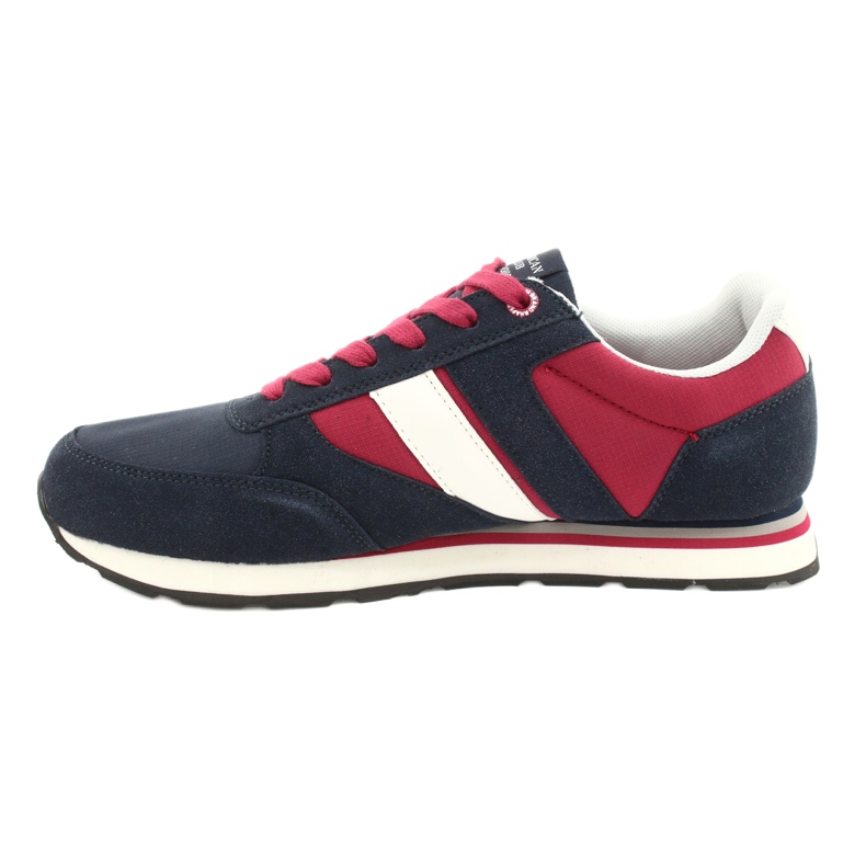 Chaussures de sport pour hommes American club RH14 blanche rouge bleu marin 1
