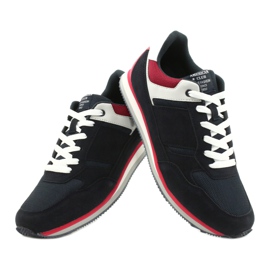 Baskets légères American Club FH12 blanc rouge bleu marine 4