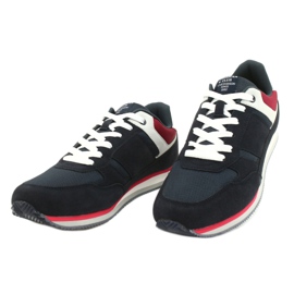 Baskets légères American Club FH12 blanc rouge bleu marine 2
