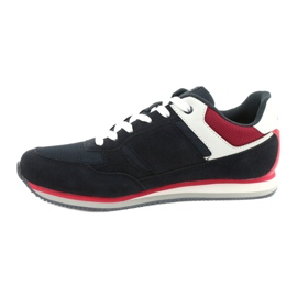 Baskets légères American Club FH12 blanc rouge bleu marine 1