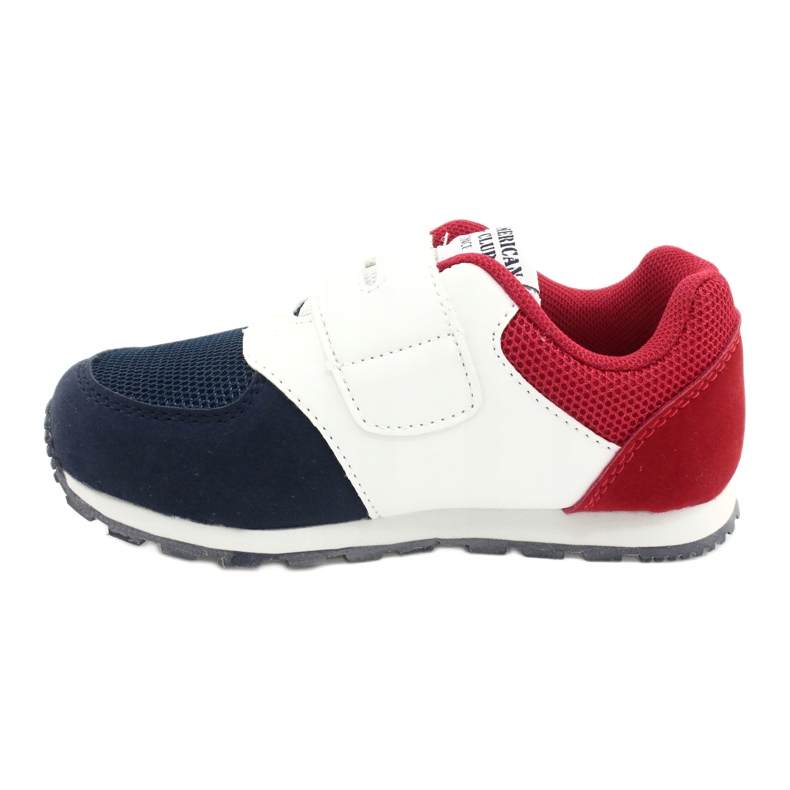 American Club Chaussures de sport pour enfants Insérer en cuir BS01 BS02 Navy blanche 1
