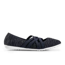 Ballerines en tissu bleu marine LD8E07 4