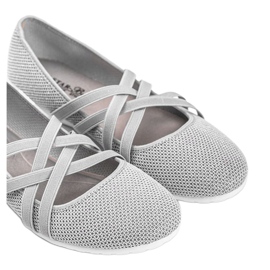 Ballerines textiles grises Janae argent 2