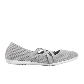 Ballerines textiles grises Janae argent 3