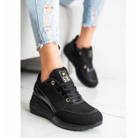 SHELOVET Baskets noires classiques le noir 1