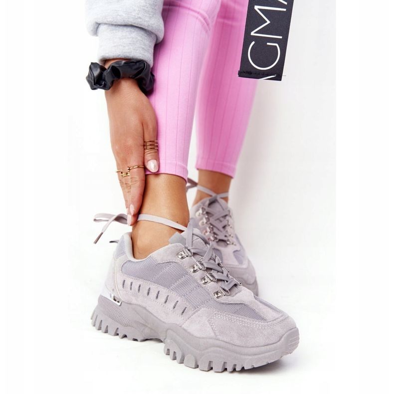 PS1 Sneakers Femme Grande Semelle Gris Good Mood 1