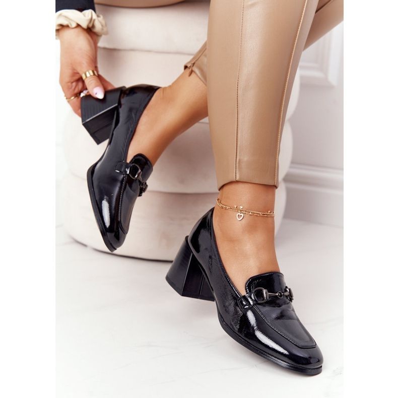 Escarpins élégants à talons hauts S.Barski Premium Black le noir 1