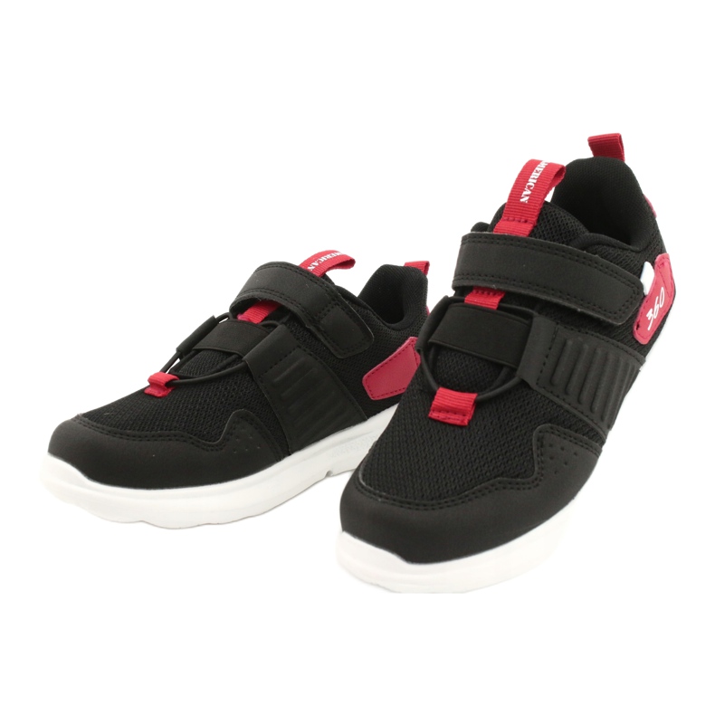 Chaussures de sport avec semelle intérieure en cuir American Club AA06 le noir 2 Chaussures de sport avec semelle intérieure en cuir American Club AA06 le noir 2