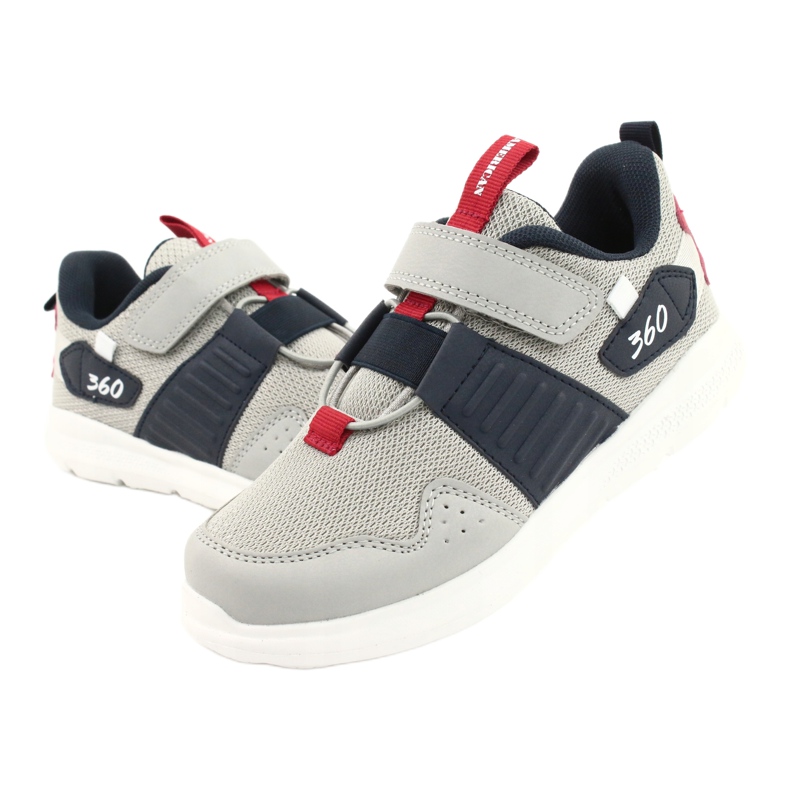 American Club AA06 chaussures de sport à semelle intérieure en cuir gris 3 American Club AA06 chaussures de sport à semelle intérieure en cuir gris 3