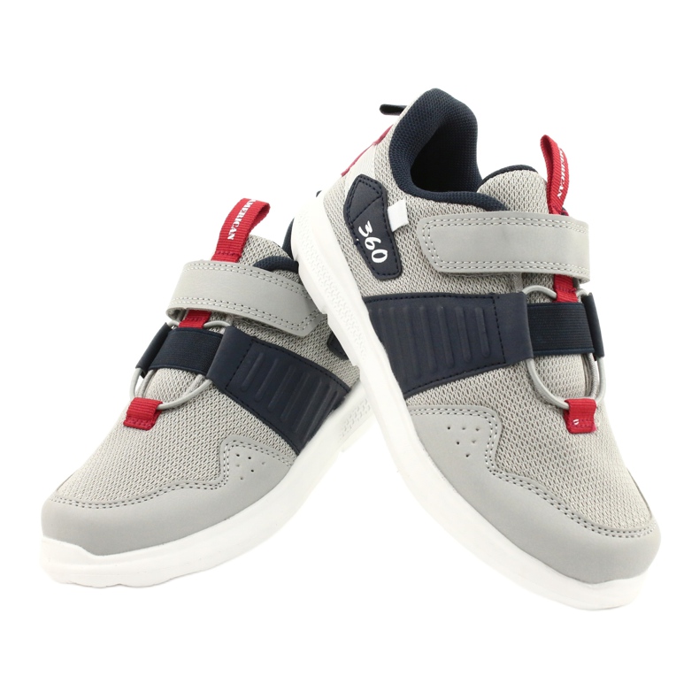 American Club AA06 chaussures de sport à semelle intérieure en cuir gris 4 American Club AA06 chaussures de sport à semelle intérieure en cuir gris 4