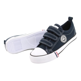 Baskets bleu marine à scratch American Club LH31/22 3