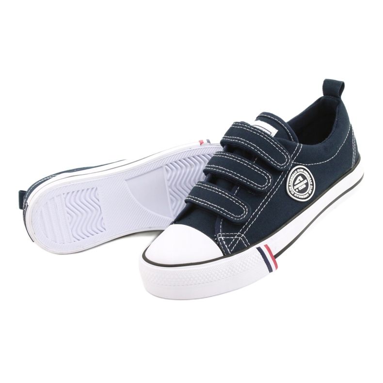 Baskets bleu marine à scratch American Club LH31/22 3