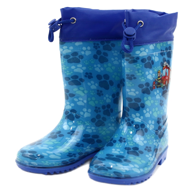 American Club Galoches Pompier Bleu Américain KAL04 rouge 1