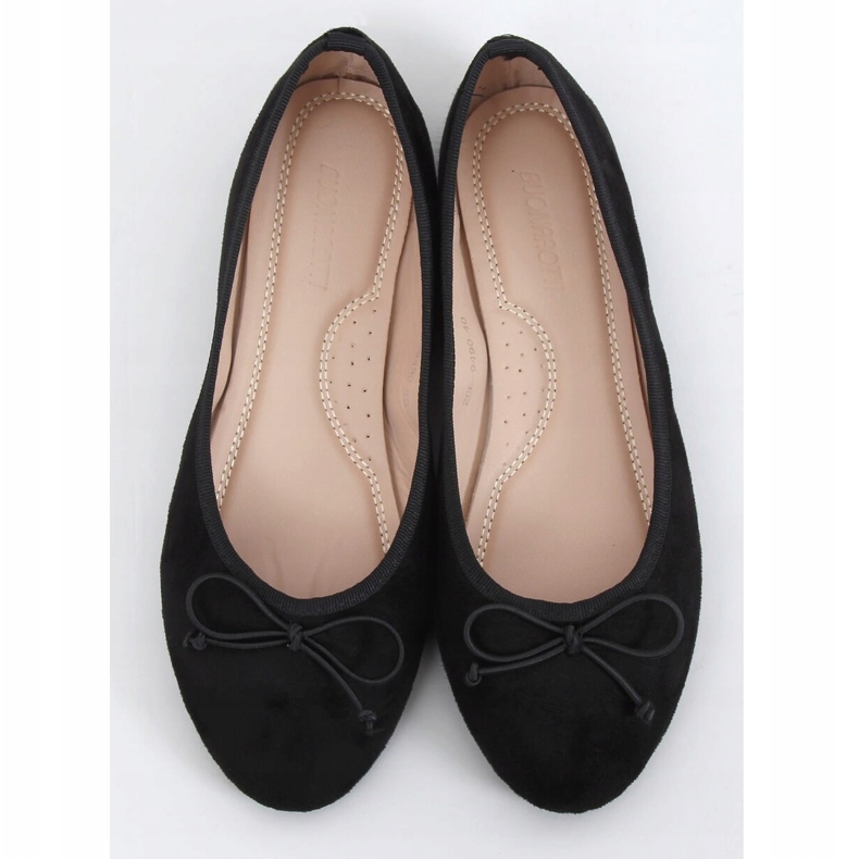 Ballerines femme en daim noir 2CE-9490 Noir 1