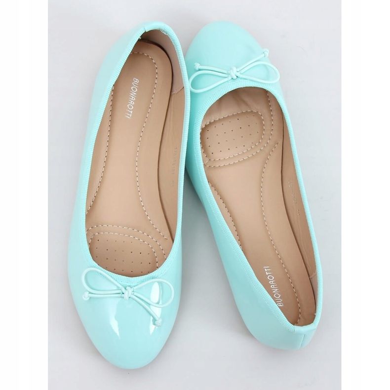 Ballerines laquées menthe 1JB-18181 Vert 1