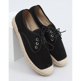 Espadrilles noires pour femmes 77-196 Noir le noir 1