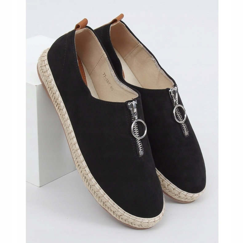 Espadrilles femme noires 77-187 Noir 1