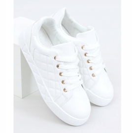 Baskets matelassées blanches pour femmes BL232P Blanc 1