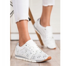 Kylie Baskets blanches ajourées argent 4