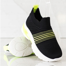 SHELOVET Baskets ajourées printanières le noir jaune 1