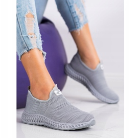 SHELOVET Slipons Ajourés Printemps gris 2