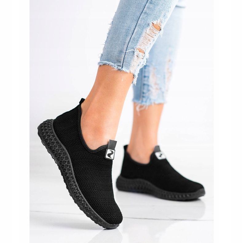 SHELOVET Slipons Ajourés Printemps le noir 1