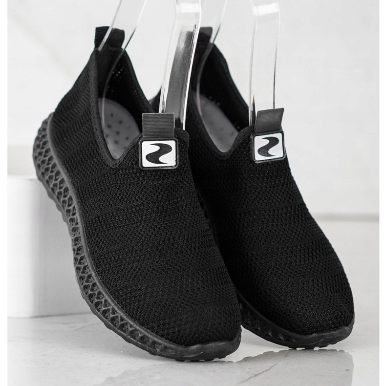 SHELOVET Slipons Ajourés Printemps le noir 2