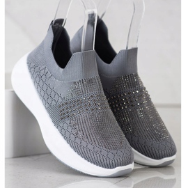 Renda Baskets grises à cristaux 2 Renda Baskets grises à cristaux 2