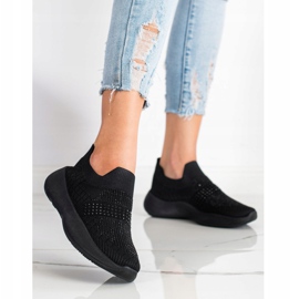 Renda Baskets noires à cristaux 1