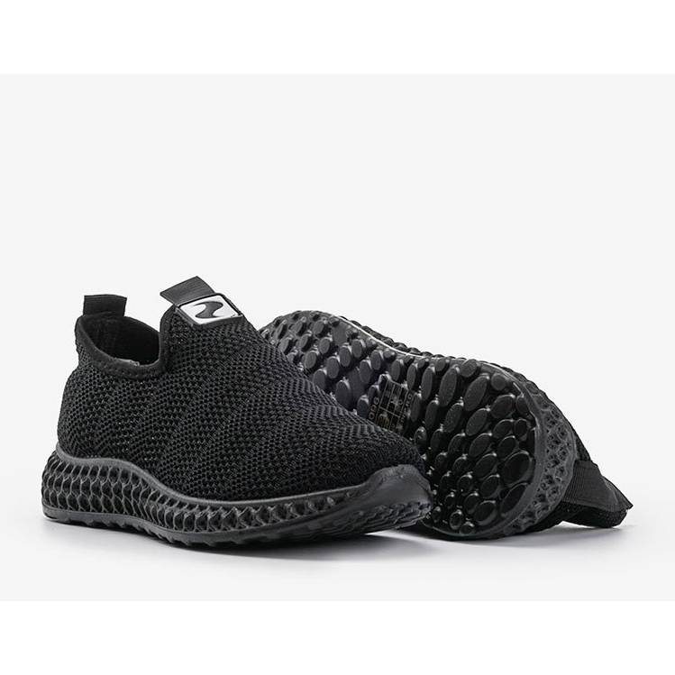 Chaussures de sport noires à enfiler Katy le noir 1