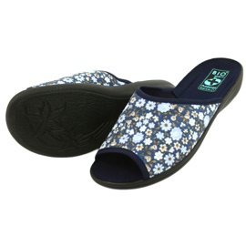 Chaussons fleuris Adanex Tęg. G1/2 18760 bleu marine bleu 2