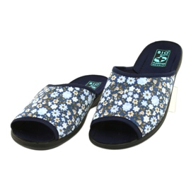 Chaussons fleuris Adanex Tęg. G1/2 18760 bleu marine bleu 1