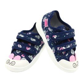 Chaussures enfant Befado 907P127 blanc bleu marine rose argent 3