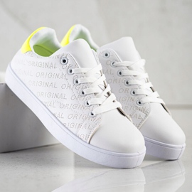 SHELOVET Baskets basses originales blanche 1