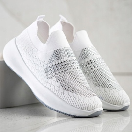 Renda Baskets blanches à cristaux 1