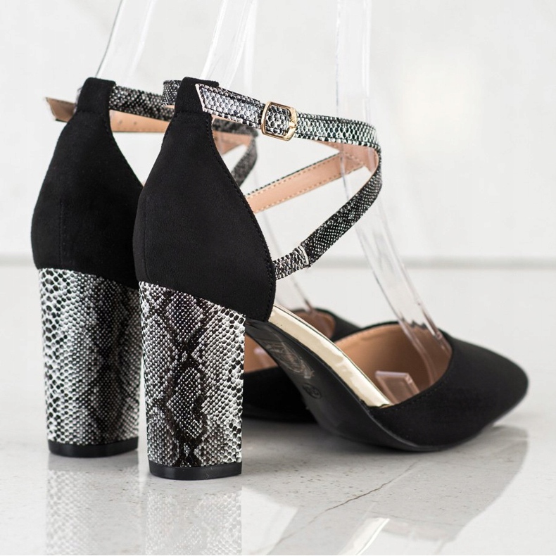 S. BARSKI Escarpins élégants sur un pilier le noir 2 S. BARSKI Escarpins élégants sur un pilier le noir 2