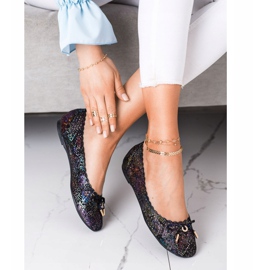 S. BARSKI Ballerines ajourées élégantes multicolore 3