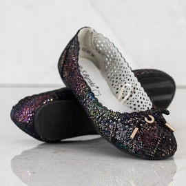 S. BARSKI Ballerines ajourées élégantes multicolore 4